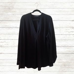 Eloquii Black Flowy Top